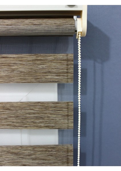 Ahşap Desen Kahverengi Zebra Stor Perde (Alüminyum Kasa) modelleri