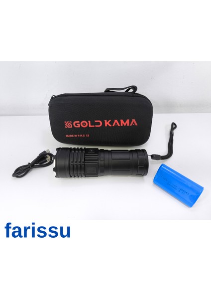 T406 Şarjlı El Feneri | 100W Işık Gücü | Powerbank Özellikli | 5 Modlu | 8800 Mah | Zoomlu |