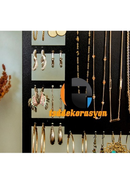 Siyah Ahşap Takı ve Kolye Standı, Şık ve Kullanışlı Tasarım modelleri