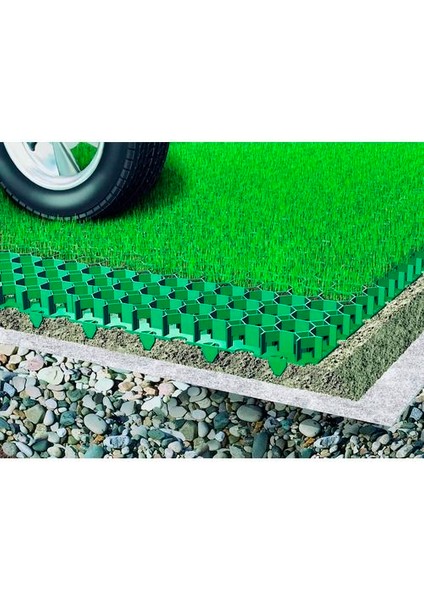 Mıcır / Çakıl Tutucuızgara 50* 50 cm Ölçülerinde 3m2 (12ADET) Alana 3m2 Jüt Hediye