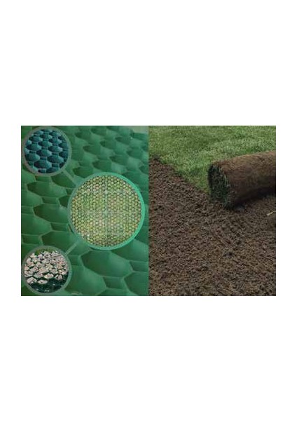 Mıcır / Çakıl Tutucuızgara 50* 50 cm Ölçülerinde 3m2 (12ADET) Alana 3m2 Jüt Hediye