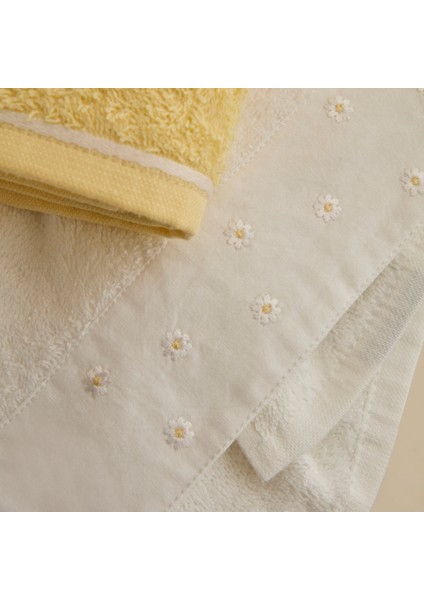 Tia 2'li Yüz Havlusu Set Offwhite