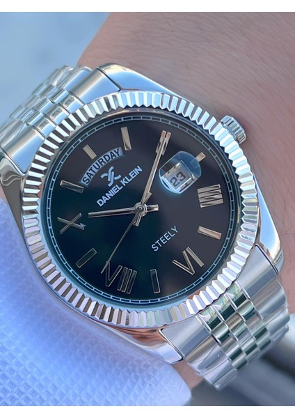Takvimli Kadran Rolex Kasa 30 mt Suya Dayanıklı 2 Yıl Garantili Erkek Kol Saati FG.DK14026.1
