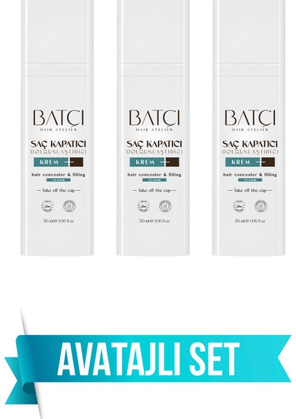 Saç Kapatıcı Sıvı Krem 30 ml 3 Adet 1 Adet Tarak Hediyeli