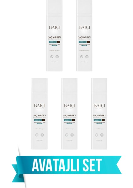 Saç Kapatıcı Sıvı Krem 50 ml 5 Adet 1 Adet Tarak Hediyeli