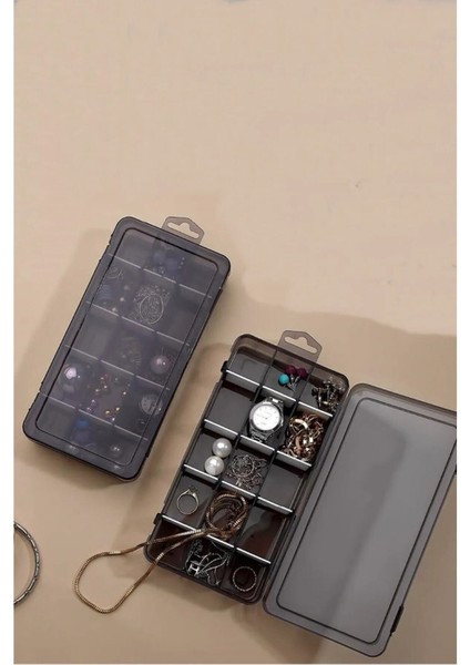 Füme 4'lü 15 Bölmeli Takı ve Dikiş Organizer Kutusu indirimleri