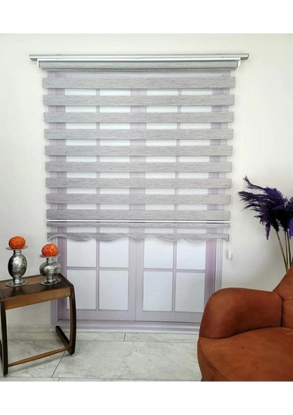 Gri Zebra Perde Etek Dilimli fiyatları