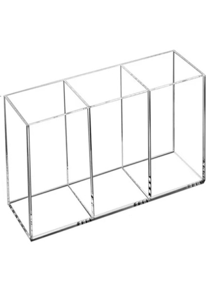 Şeffaf 3 Bölmeli Düzenleyici, Makyaj ve Aksesuarlar İçin İdeal, Şık ve Kullanışlı modelleri