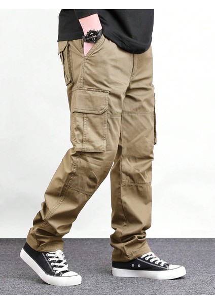 Erkek Kargo Cepli Gabardin Baggy Pantolon modelleri