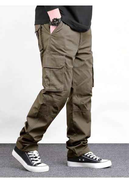 Erkek Kargo Cepli Gabardin Baggy Pantolon modelleri