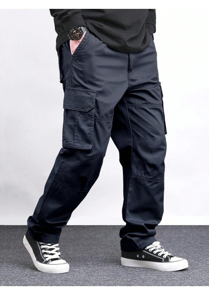 Erkek Kargo Cepli Gabardin Baggy Pantolon