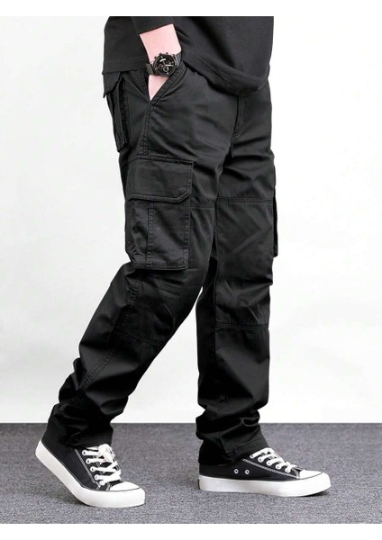 Erkek Kargo Cepli Gabardin Baggy Pantolon modelleri
