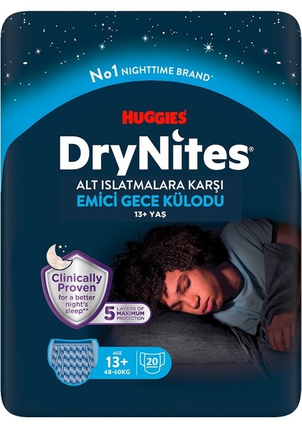 Emici Gece Külodu/külot Bez Erkek 13+ Yaş (48-60KG) x Large 20 Adet Mega Pk