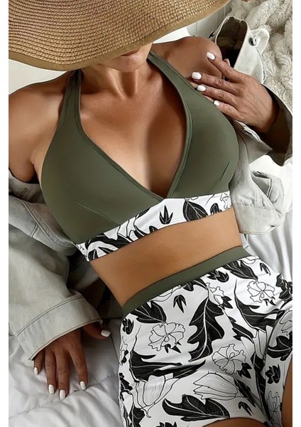 Baskılı Bikini Üstü (Çıkartılabilir Kaplı)