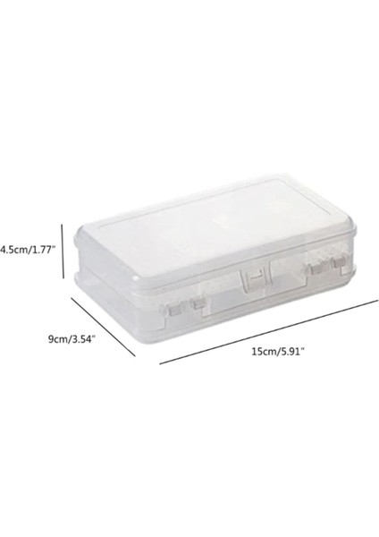 Şeffaf Çok Amaçlı Çift Bölmeli Mini Takı ve Aksesuar Organizer