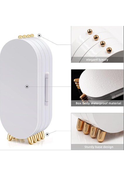 Katlanabilir Aynalı ve Ayaklı Taşınabilir Takı Standı Beyaz, Şık ve Kullanışlı Tasarım fırsatları