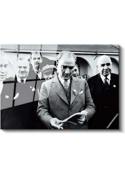 Devlet Adamları - Tarihi Belge Anı Cam Tablo