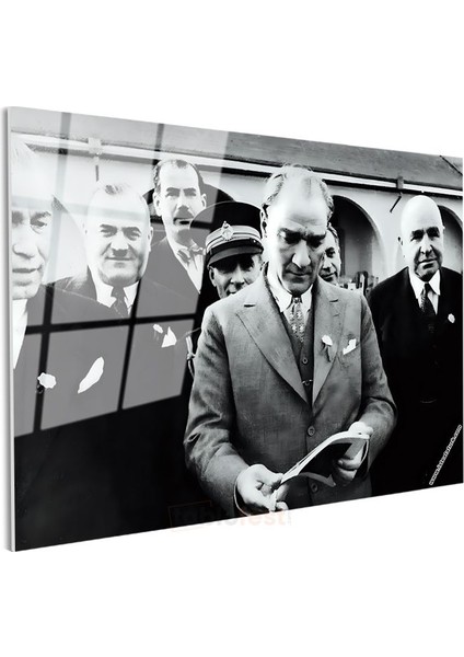 Devlet Adamları - Tarihi Belge Anı Cam Tablo