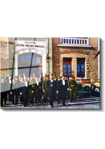 Atatürk ve Tbmm - Cumhuriyet'in Kalbi Cam Tablo