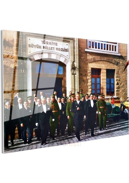 Atatürk ve Tbmm - Cumhuriyet'in Kalbi Cam Tablo