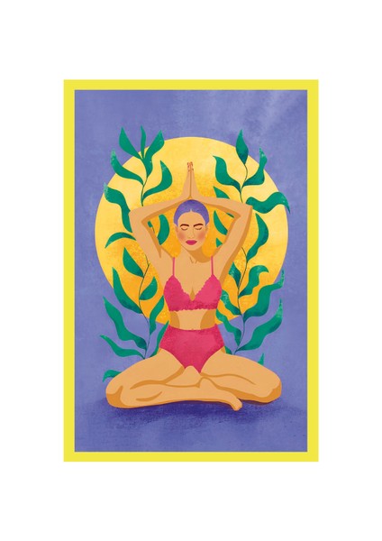 Hareket ve Denge – Yoga & Spor Konseptli Tasarım Kartlar | 10X15 cm