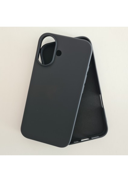 Apple iPhone 16 Uyumlu Lansman Içi Kadife Esnek Silikon Kılıf