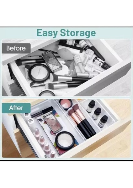 7’li Şeffaf Modüler Çekmece İçi Takı ve Makyaj Organizeri, Masa Üstü Düzenleyici fiyatları