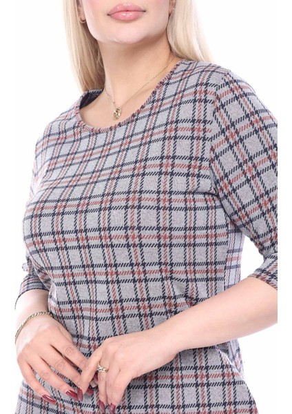 Çift Cepli Kışlık Büyük Beden Elbise 25E-2492 modelleri