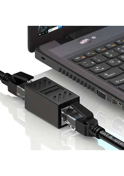 Internet Kablosu Uzatma Aparatı Ethernet RJ45 Jak Birleştirir Gigabit Cat5 Cat6 -1 Adet