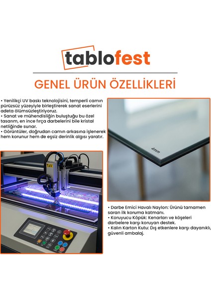 Kır Gezisi Atatürk - Kasket ve Çizme Detaylı Cam Tablo