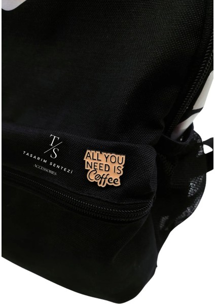 Rozet Metal Broş Nescaffe Cafe Kahve All You Need Is Coffee Yaka Okul Çanta Kıyafet Şapka Takı modelleri