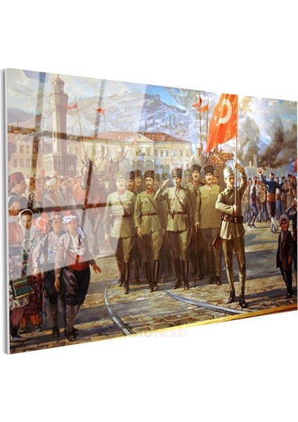 Izmir'in Kurtuluşu - Atatürk ve Ordusu Cam Tablo modelleri