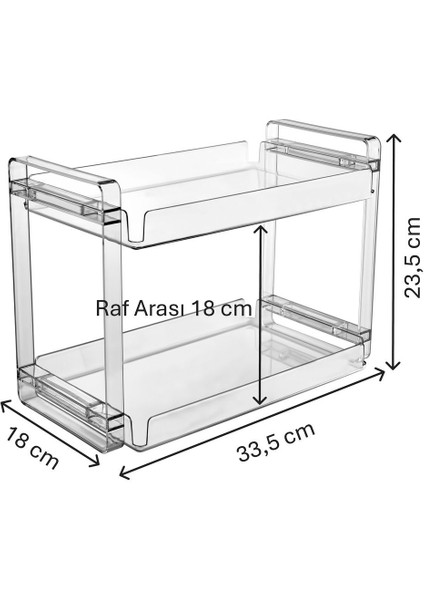 İki Katlı Sert Plastik Makyaj ve Takı Organizeri, Şık ve Kullanışlı Tasarım modelleri