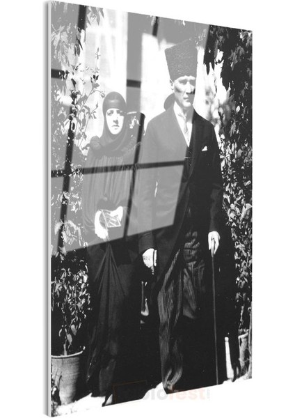 Kalpaklı Atatürk - Tarihi Fotoğraf Cam Tablo modelleri
