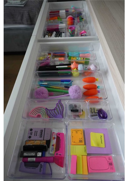 13 Parça Çekmece Içi Modüler Organizer, Makyaj ve Takı Düzenleyici