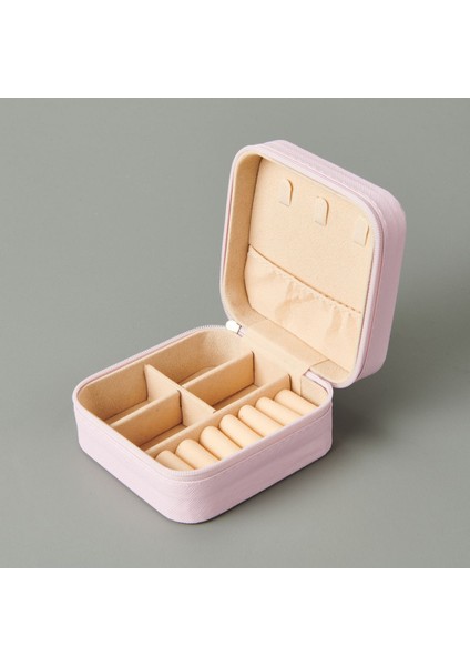 Pembe Fermuarlı Küçük Takı Kutusu, Şık ve Pratik Saklama Çözümü fırsatları