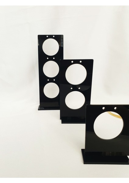 Dikdörtgen 3'lü Pleksi Takı Standı, Organizer, Tezgah Düzeni