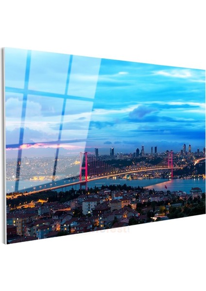 Istanbul Boğazı - Köprü Silüeti Cam Tablo modelleri