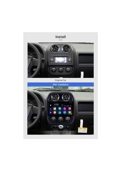 Jeep Compass 2010-2014 Multimedya Carplay Ekran Seti 4 GB Ram 64 Hafızalı