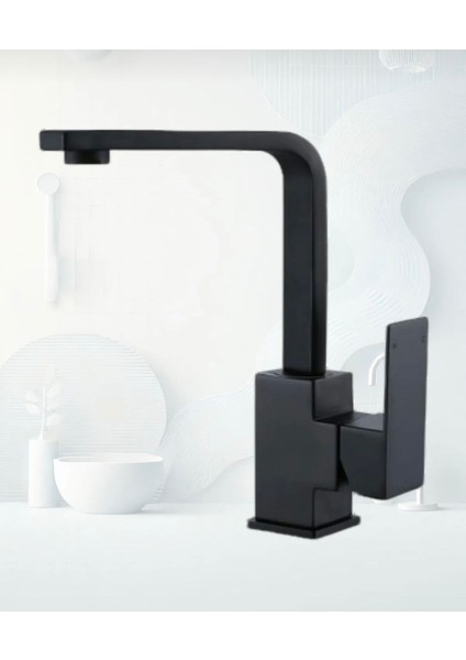 Siyah Lüx Robot Duş Seti , Lüx Kare Lavabo , Banyo Bataryası 3’lü Set modelleri