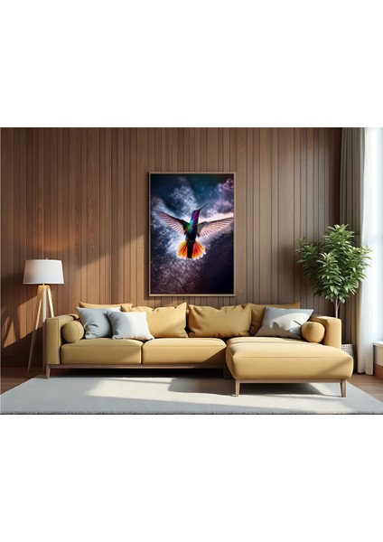 Metal Çerçeveli Gerçek Camlı Tablo Sinek Kuşu "coco" fiyatları