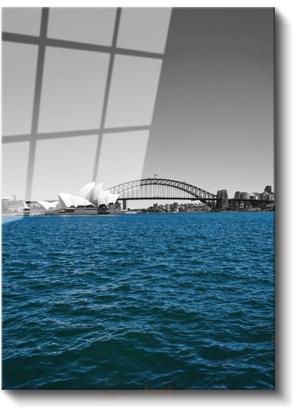 Sydney Opera Binası - Ikonik Liman Manzarası Cam Tablo fiyatları