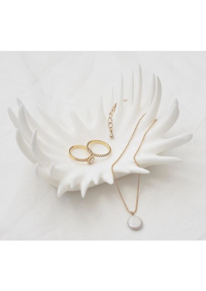 Beyaz Yüzük ve Takı Düzenleyici Standı, Şık ve Kullanışlı Tasarım