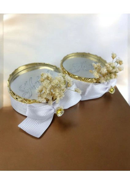 Özel Yazılı Yuvarlak Aynalı Yüzük Yükselticisi, Altın Renkli, Şık ve Zarif Tasarım fiyatları