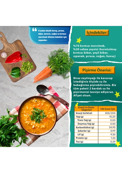 Sebzeli Mercimek Çorba Karışımı (50 gram)