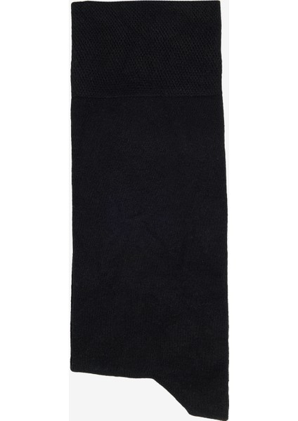 Erkek Siyah-lacivert-marengo 6'lı Desenli Bambulu Soket Çorap