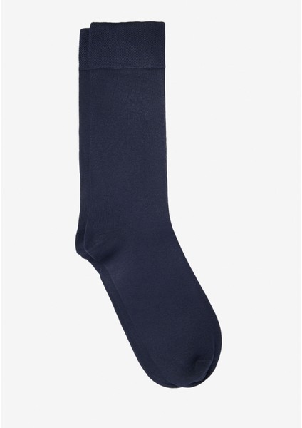 Erkek Siyah-lacivert-marengo 6'lı Desenli Bambulu Soket Çorap