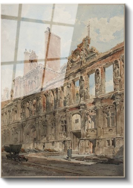 Richard Parkes Bonington - Tarihi Çeşme Cam Tablo fiyatları