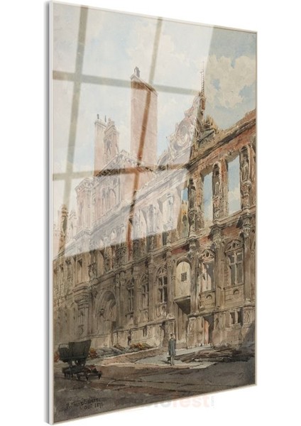 Richard Parkes Bonington - Tarihi Çeşme Cam Tablo modelleri