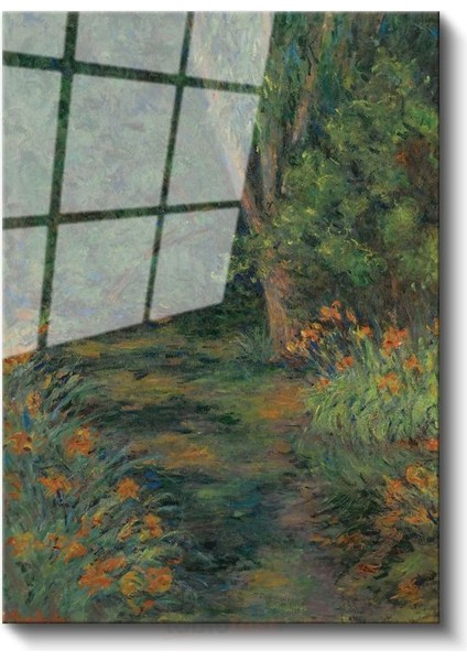 Claude Monet - Bahçe Patikası Cam Tablo
